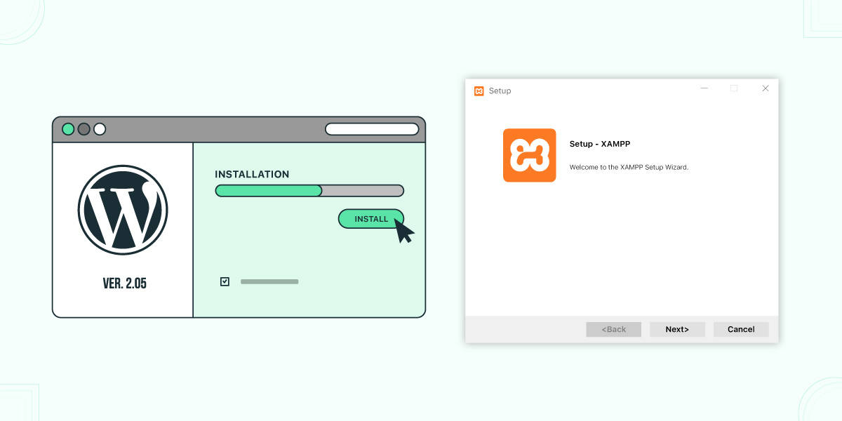 WordPress XAMPP WAMP localhost icons