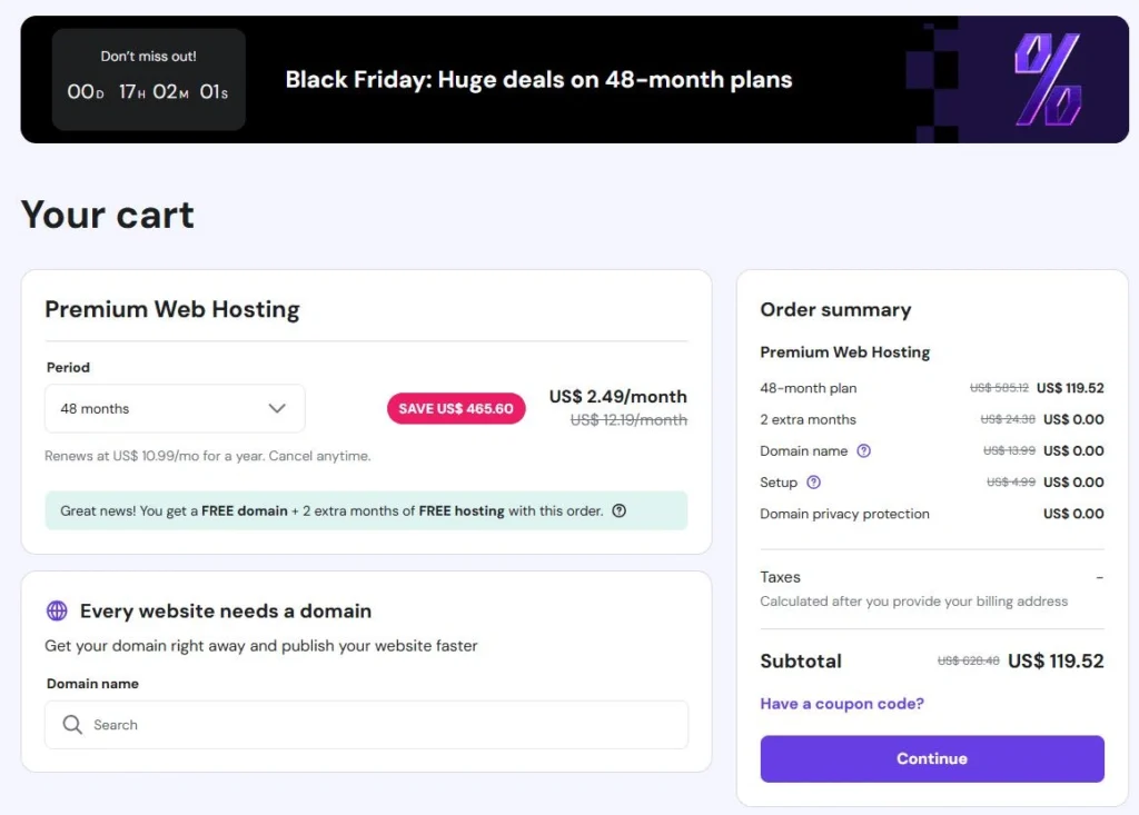 Steps to check and claim an eligible Hostinger referral discount