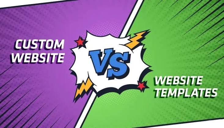 custom website vs template